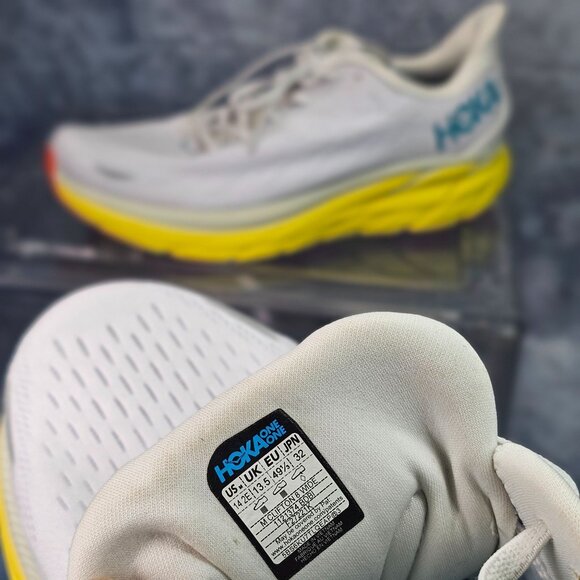 Hoka One One Clifton 8 Men's 14.5 2E White Running Shoes Sneakers 1121374 BDBI - Picture 5 of 5